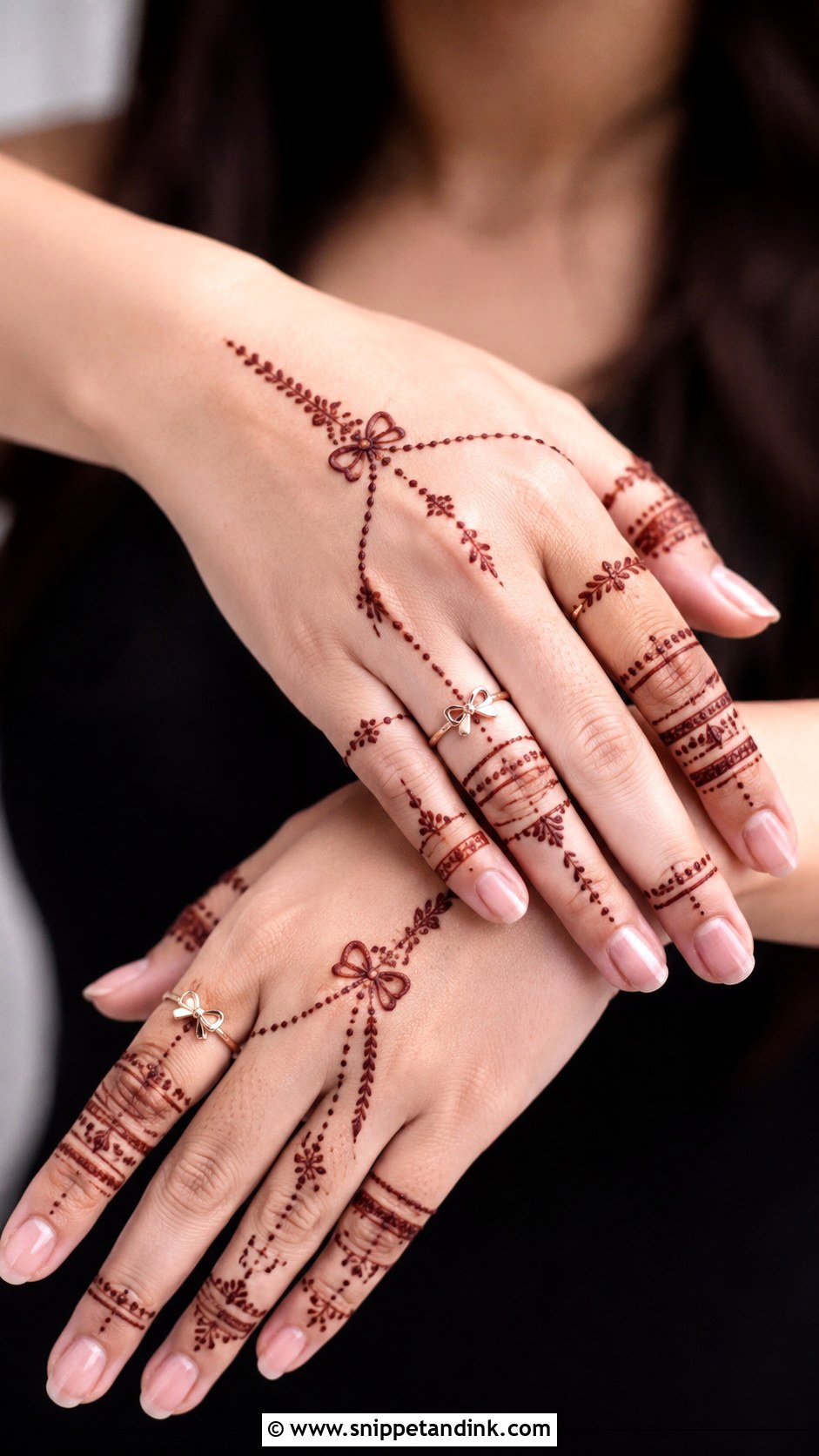 Bow Finger Mehndi Design - Snippet and Ink - 30 Bow Mehndi Designs