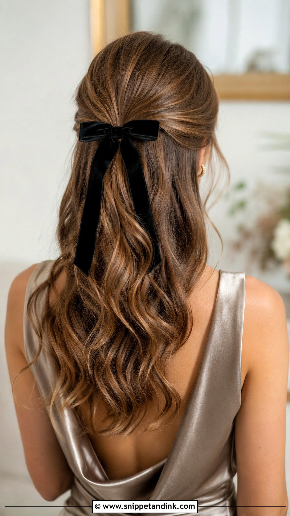Bow Half Up - Snippet and Ink - 30 Wedding Guest Hairstyles