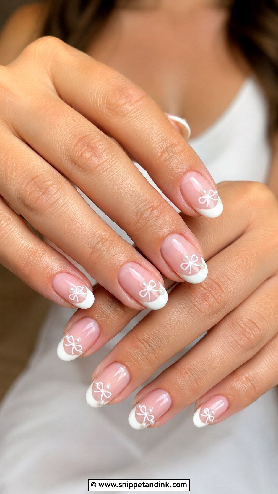 Bow Hens Party Nails - Snippet and Ink - 20 Hens Party Nails
