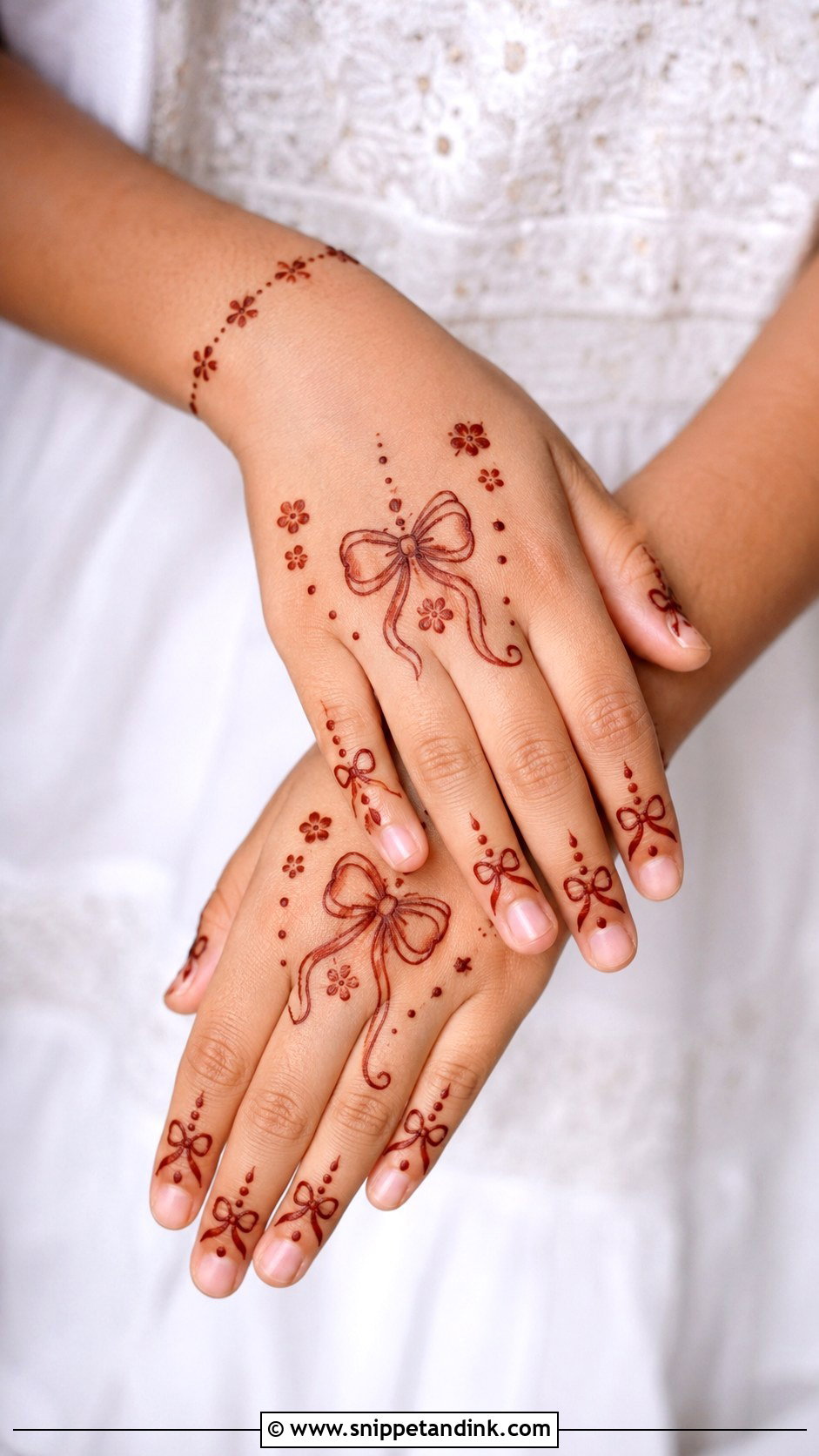 Bow Kids Mehndi Design - Snippet and Ink - 30 Bow Mehndi Designs