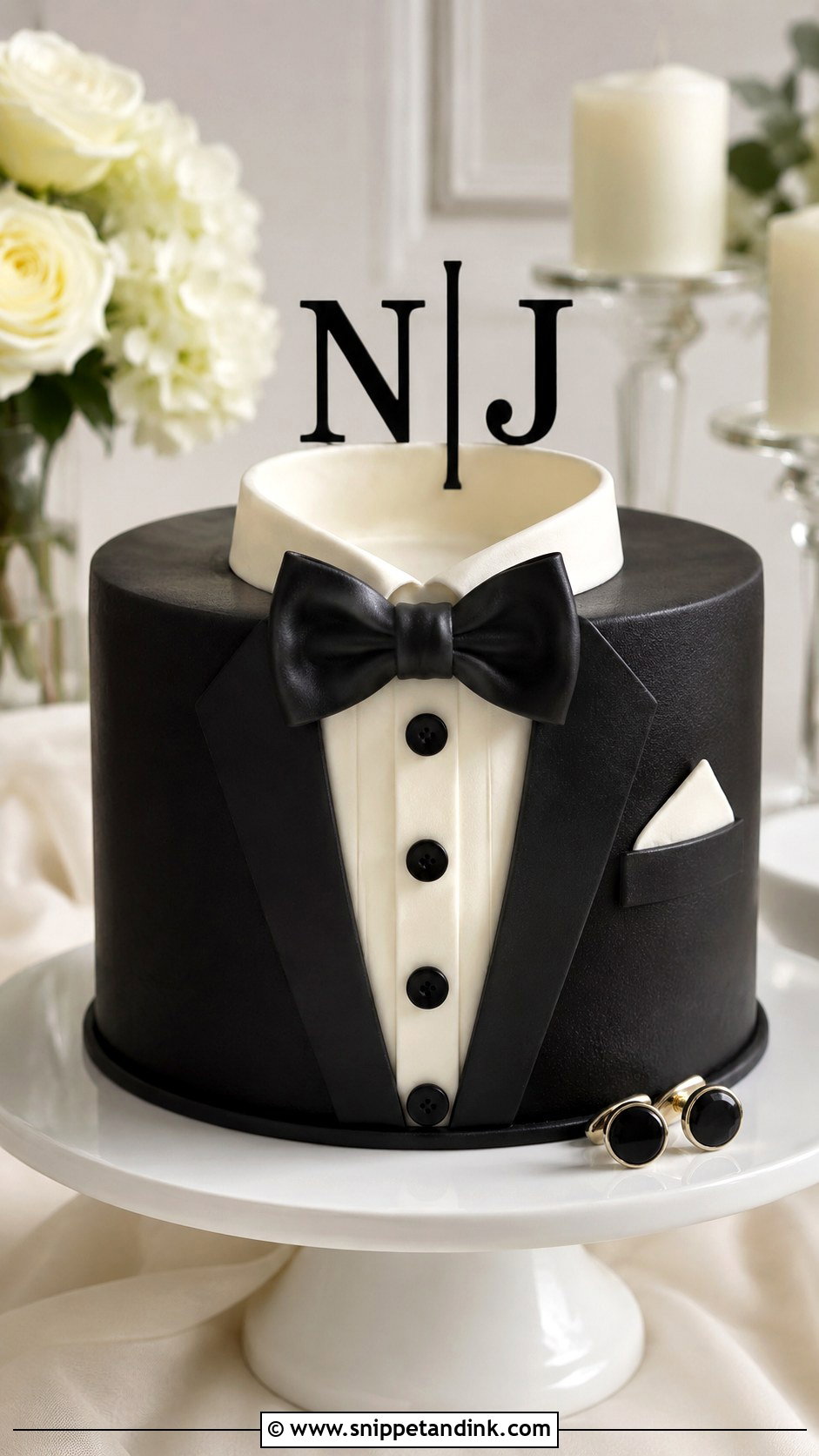 Bow Tie Groom Cake - Snippet and Ink - 20 Groom Cake Ideas