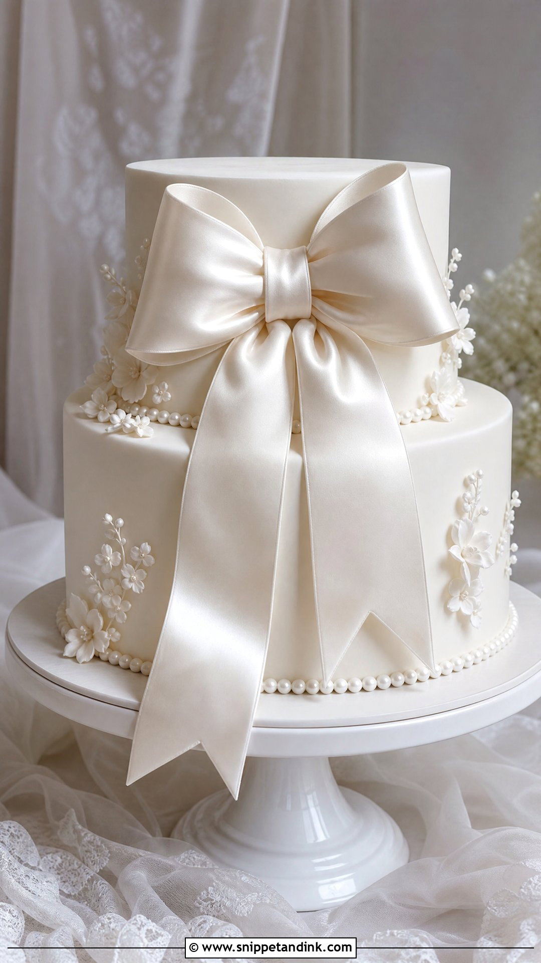 Bow Wedding Cake - Snippet and Ink - 20 Nice Cake Ideas for Wedding