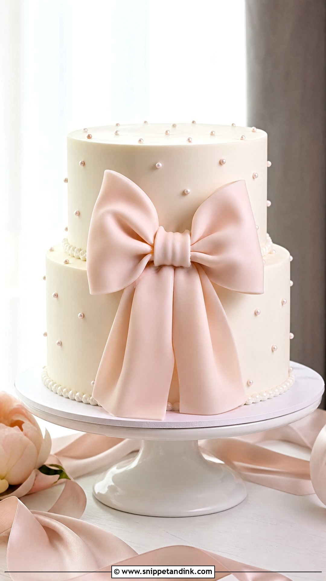 Bow Wedding Cake - Snippet and Ink - 20 Trendy Wedding Cake Ideas
