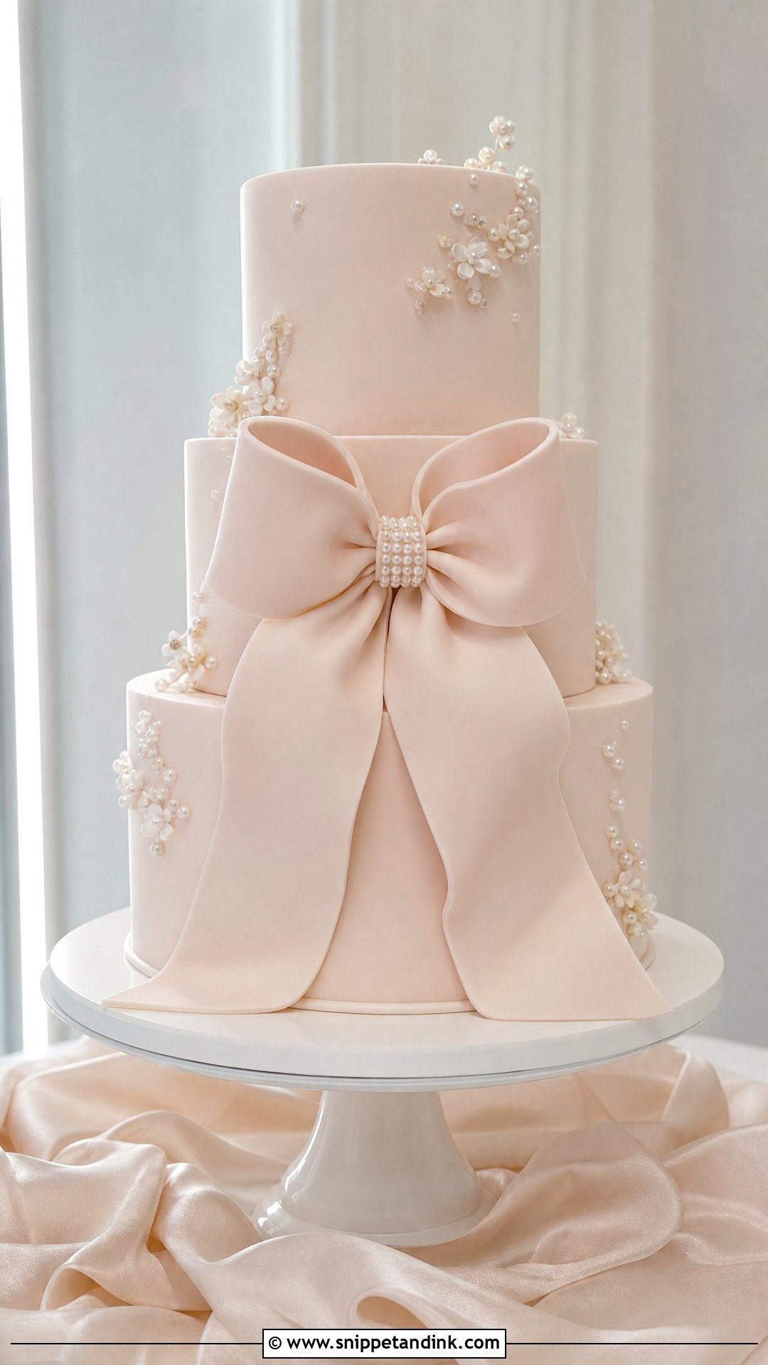 Bow Wedding Cake - Snippet and Ink - 20 Unique Luxury Wedding Cake Ideas