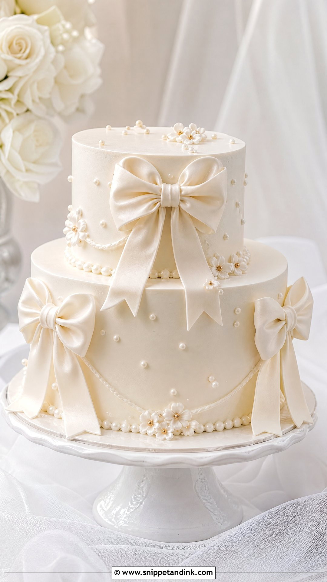 Bow Wedding Cake - Snippet and Ink - 20 Wedding Cake 2024
