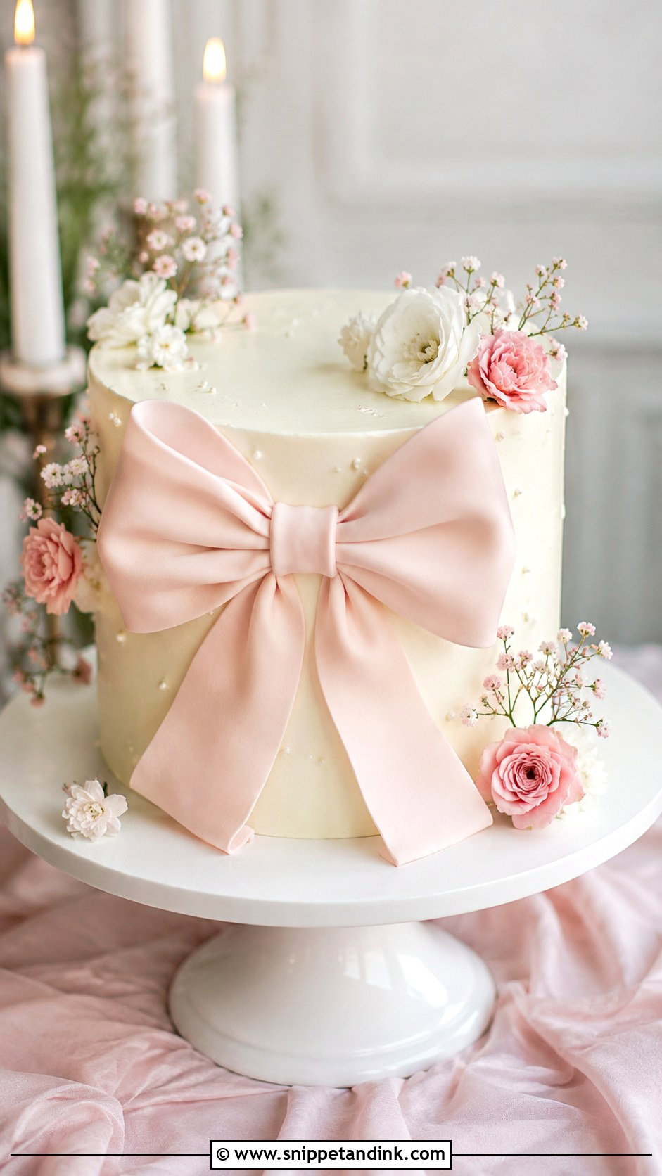 Bow Wedding Cake - Snippet and Ink - 20 Cute Cake Ideas for Wedding