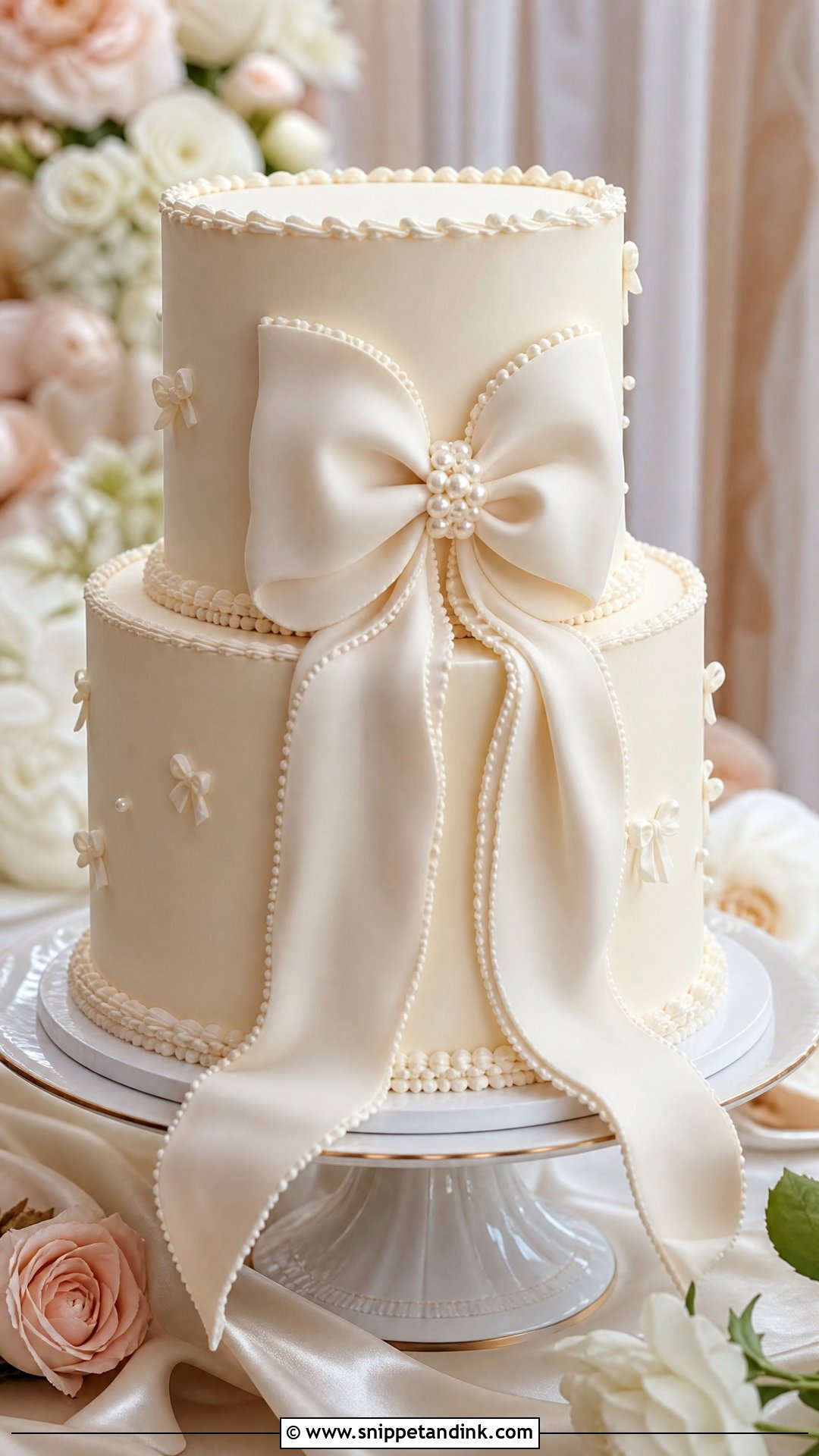 Bow Wedding Cake - Snippet and Ink - 20 Whimsical Wedding Cakes