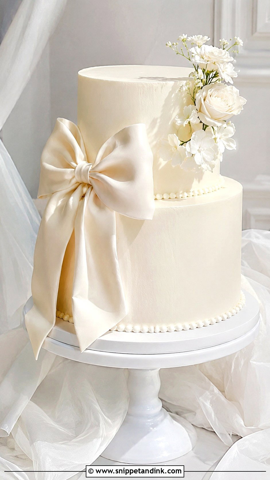 Bow Wedding Cake - Snippet and Ink - 25 Wedding Cake Business