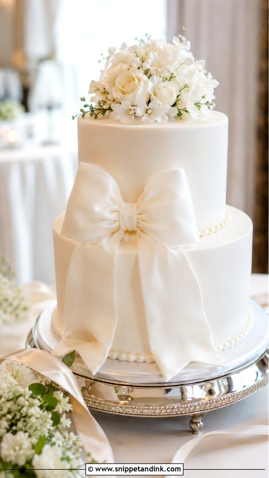 Bow Wedding Cake - Snippet and Ink - 25 Wedding Cake Gif