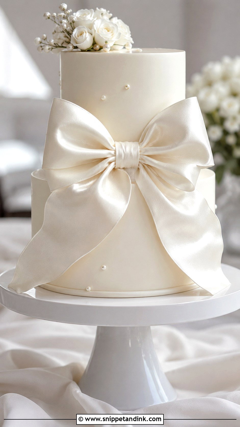 Bow Wedding Cake - Snippet and Ink - 20 Different Cake Ideas for Wedding