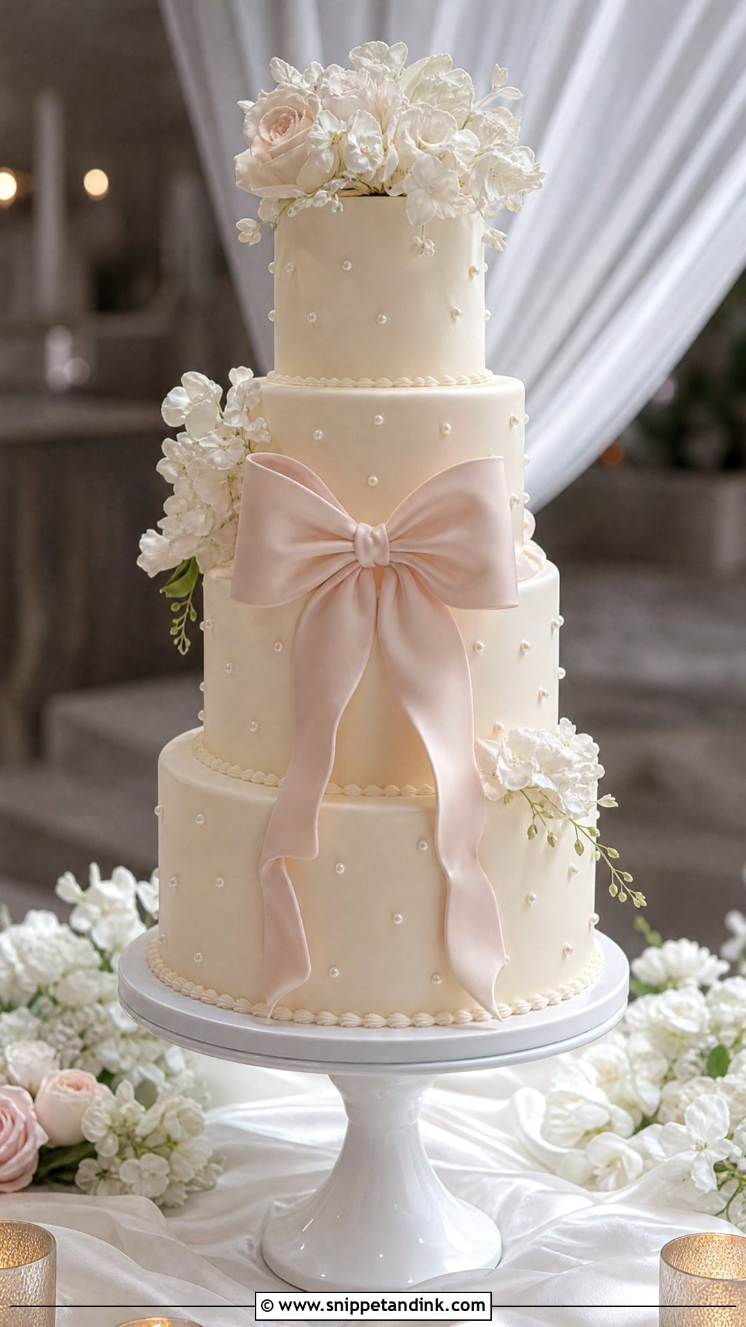 Bow Wedding Cake - Snippet and Ink - 30 Big Cake Ideas for Wedding