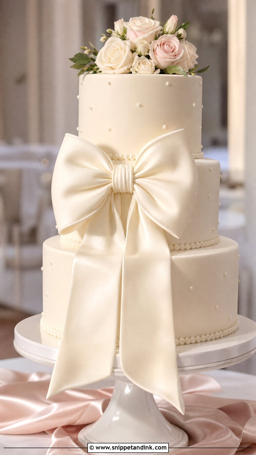 Bow Wedding Cake - Snippet and Ink - 30 Celebration Cakes for Wedding