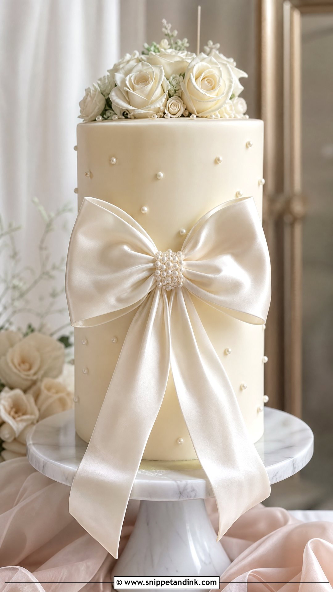 Bow Wedding Cake - Snippet and Ink - 30 Trending Cakes for Wedding