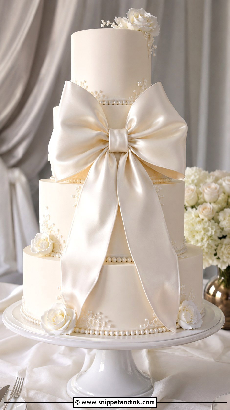 Bow Wedding Cake - Snippet and Ink - 20 Extravagant Wedding Cakes