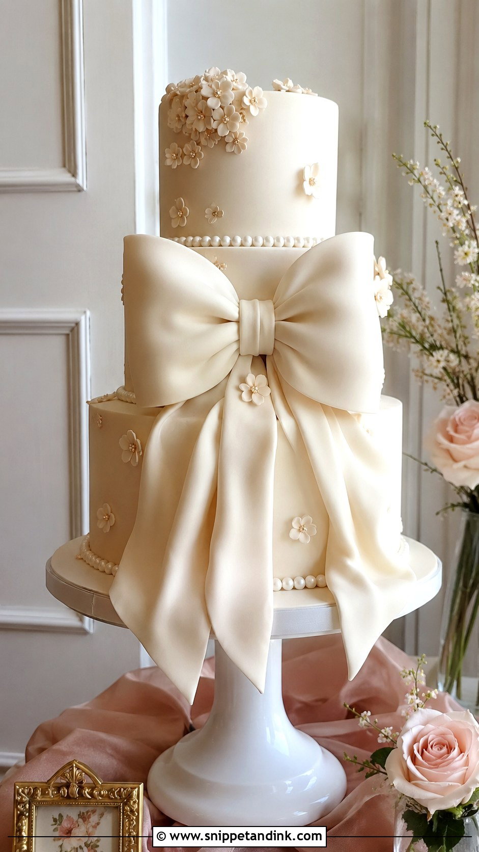 Bow Wedding Cake - Snippet and Ink - 20 Fancy Wedding Cakes