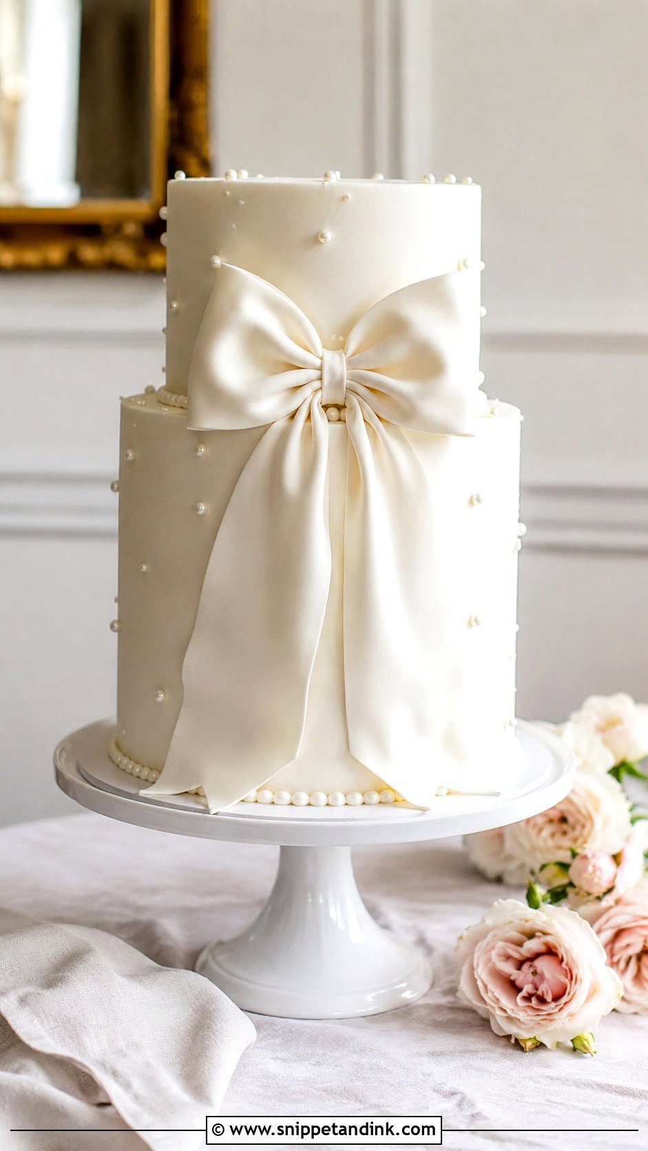 Bow Wedding Cake Photography - Snippet and Ink - 20 Cake Photography Ideas for Wedding