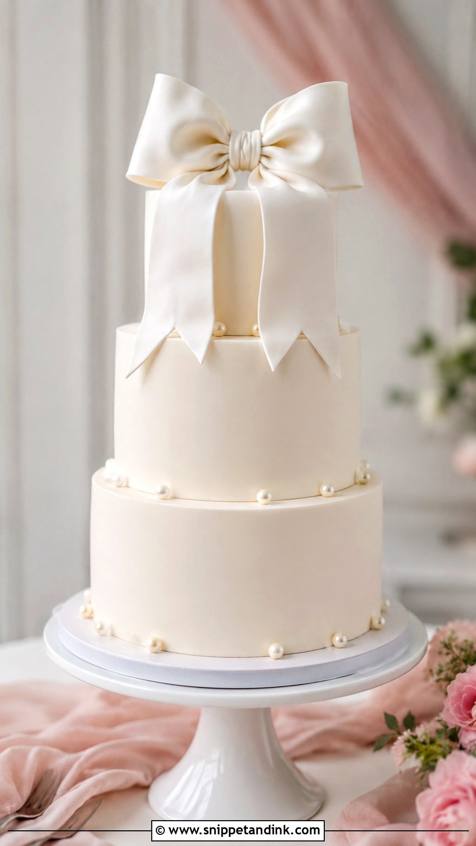 Bow Wedding Cake Top - Snippet and Ink - 25 Wedding Cake Tops