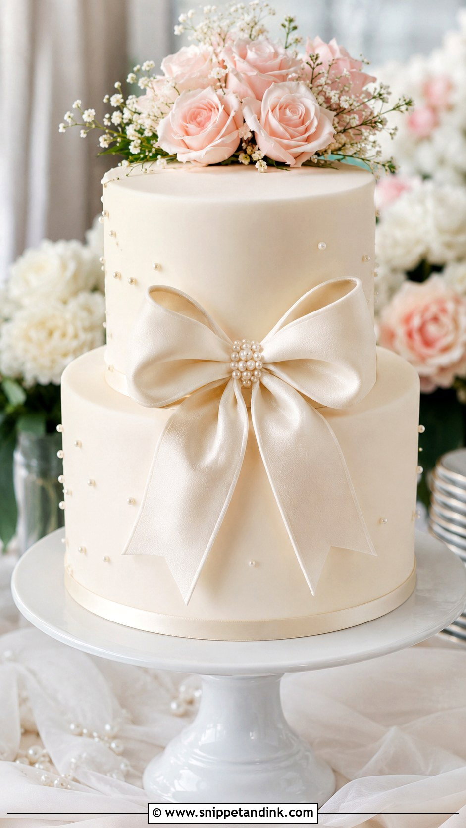 Bow Wedding Cake - Snippet and Ink - 20 Best Cake Design Ideas for Wedding