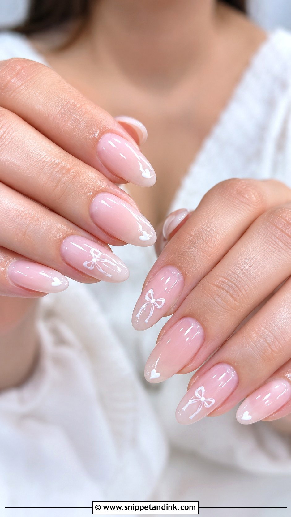 Bow Wedding Nails - Snippet and Ink - 35 Wedding Nail Ideas
