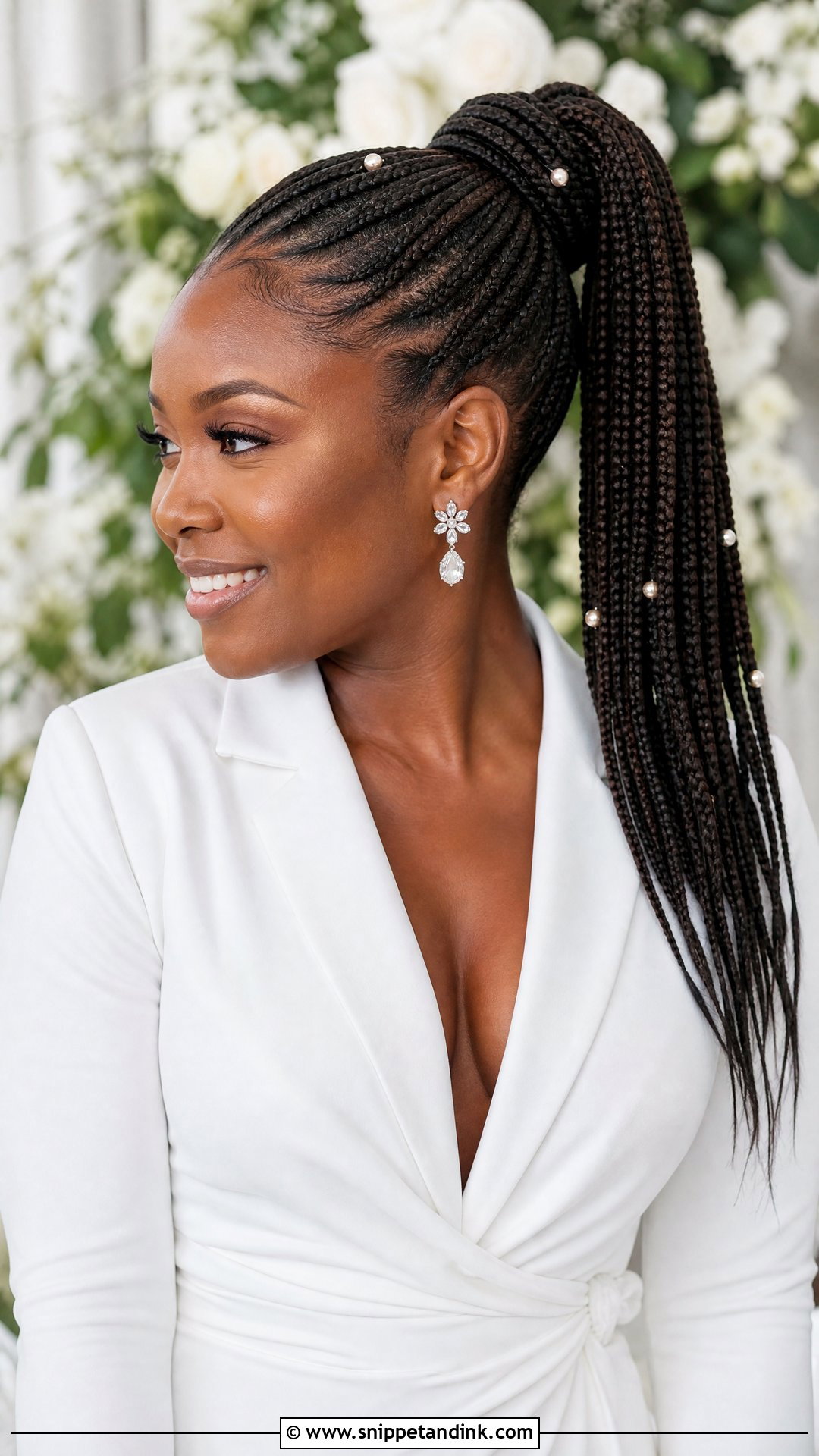Box Braid Ponytail Wedding Hairstyle - Snippet and Ink - 15 Box Braid Wedding Hairstyles