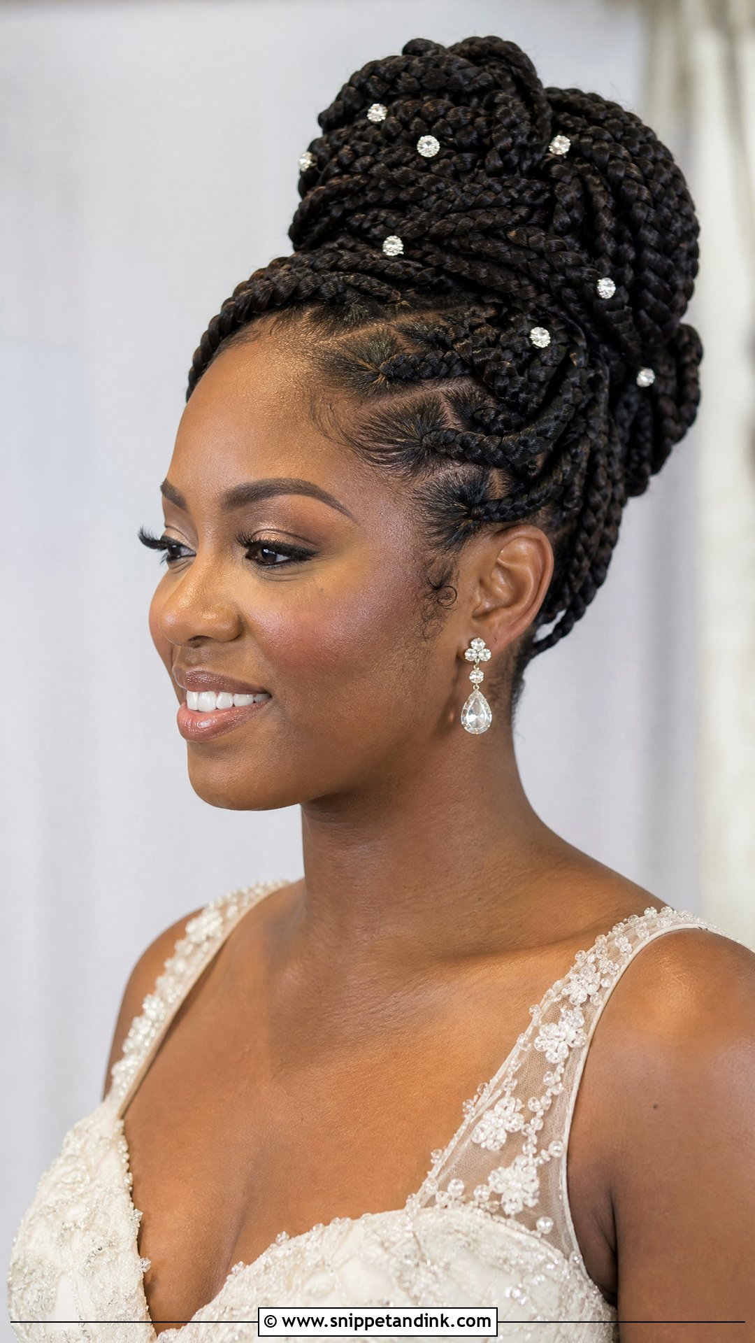 Box Braid Updo Wedding Hairstyle - Snippet and Ink - 15 Box Braid Wedding Hairstyles