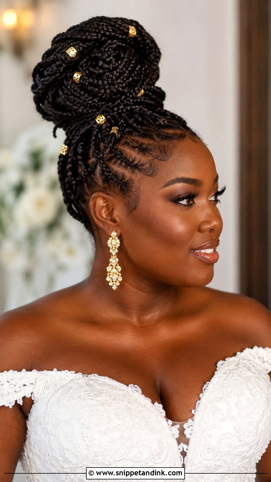 Box Braid Updo for Black Brides - Snippet and Ink - 20 Braided Wedding Hairstyles Black Women
