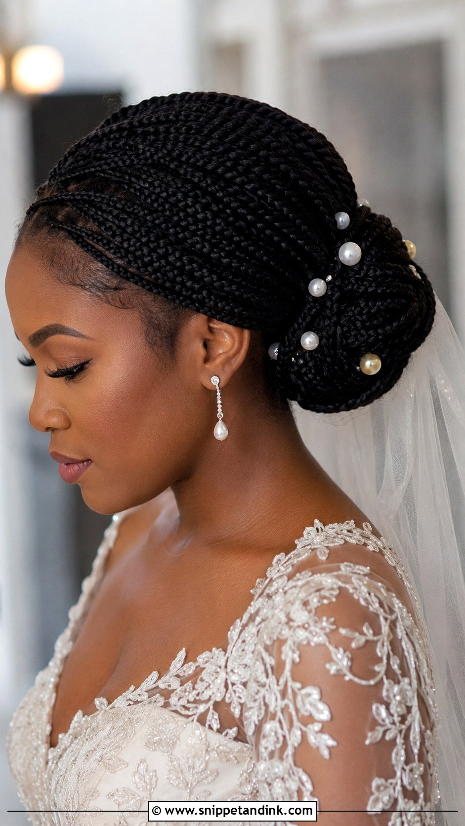 Box Braids Braided Chignon - Snippet and Ink - 20 Box Braids Wedding Hairstyles