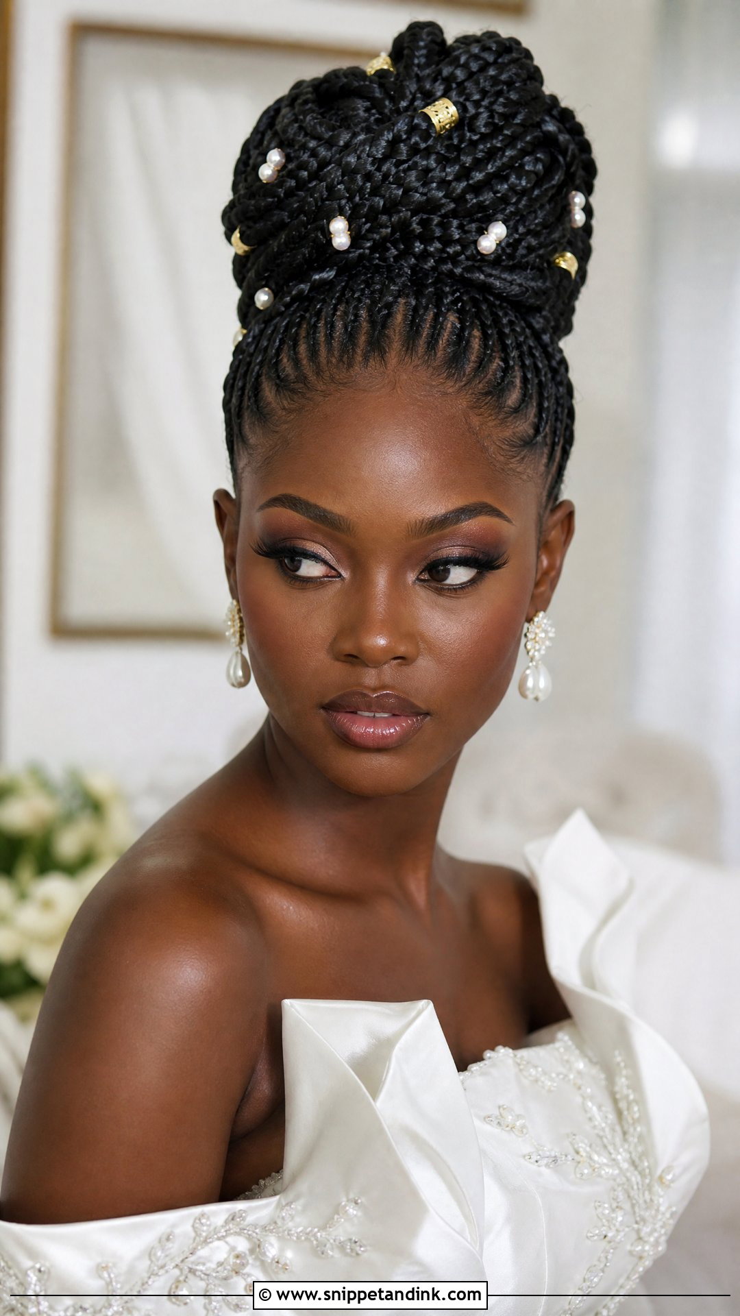 Box Braids Bridal Updo - Snippet and Ink - 30 Wedding Hairstyles Black Women