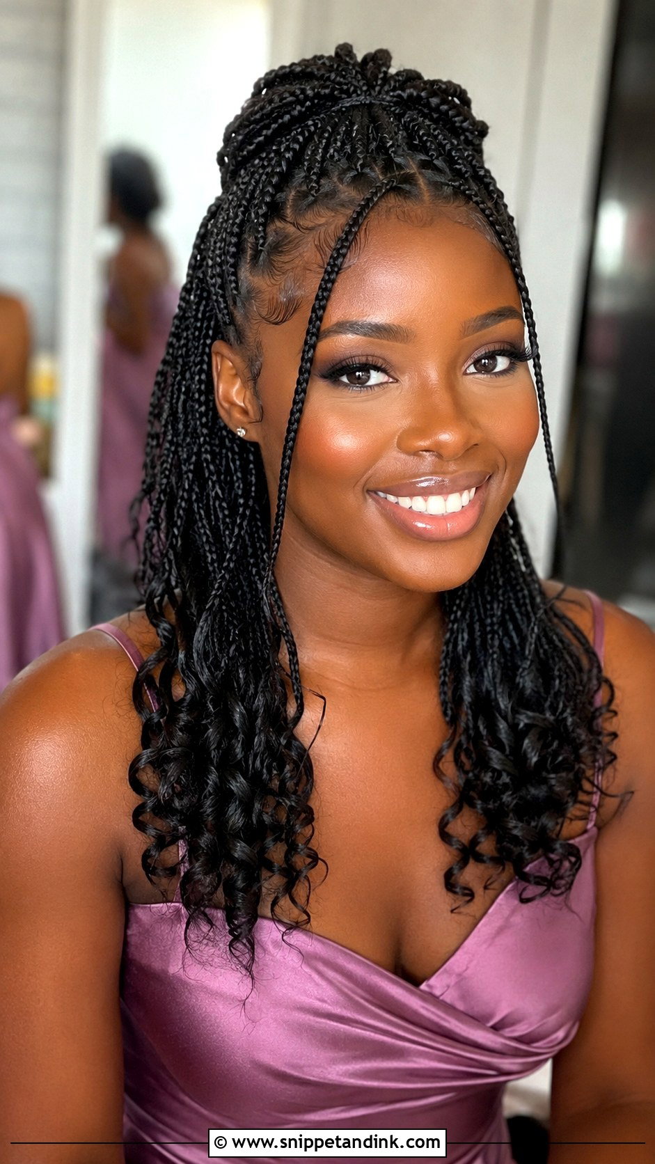 Box Braids Bridesmaid Hair For Black Women - Snippet and Ink - 20 Bridesmaid Hair Black Ideas