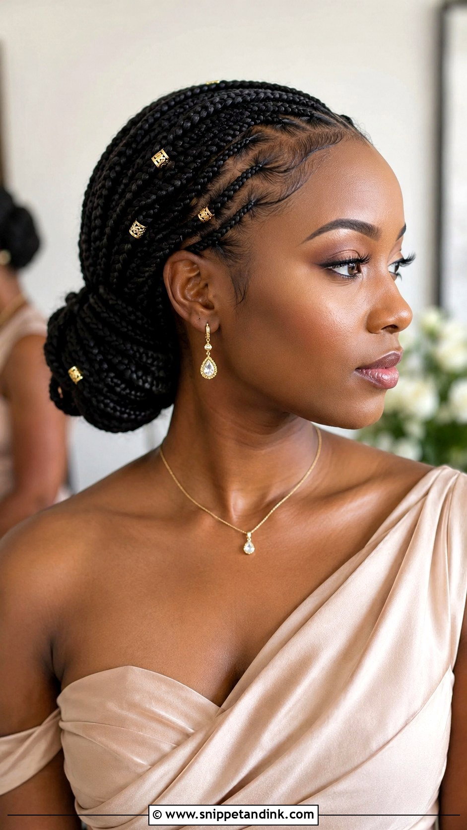 Box Braids Bun For Bridesmaid - Snippet and Ink - 20 Braid Hairstyles for Wedding Bridesmaid