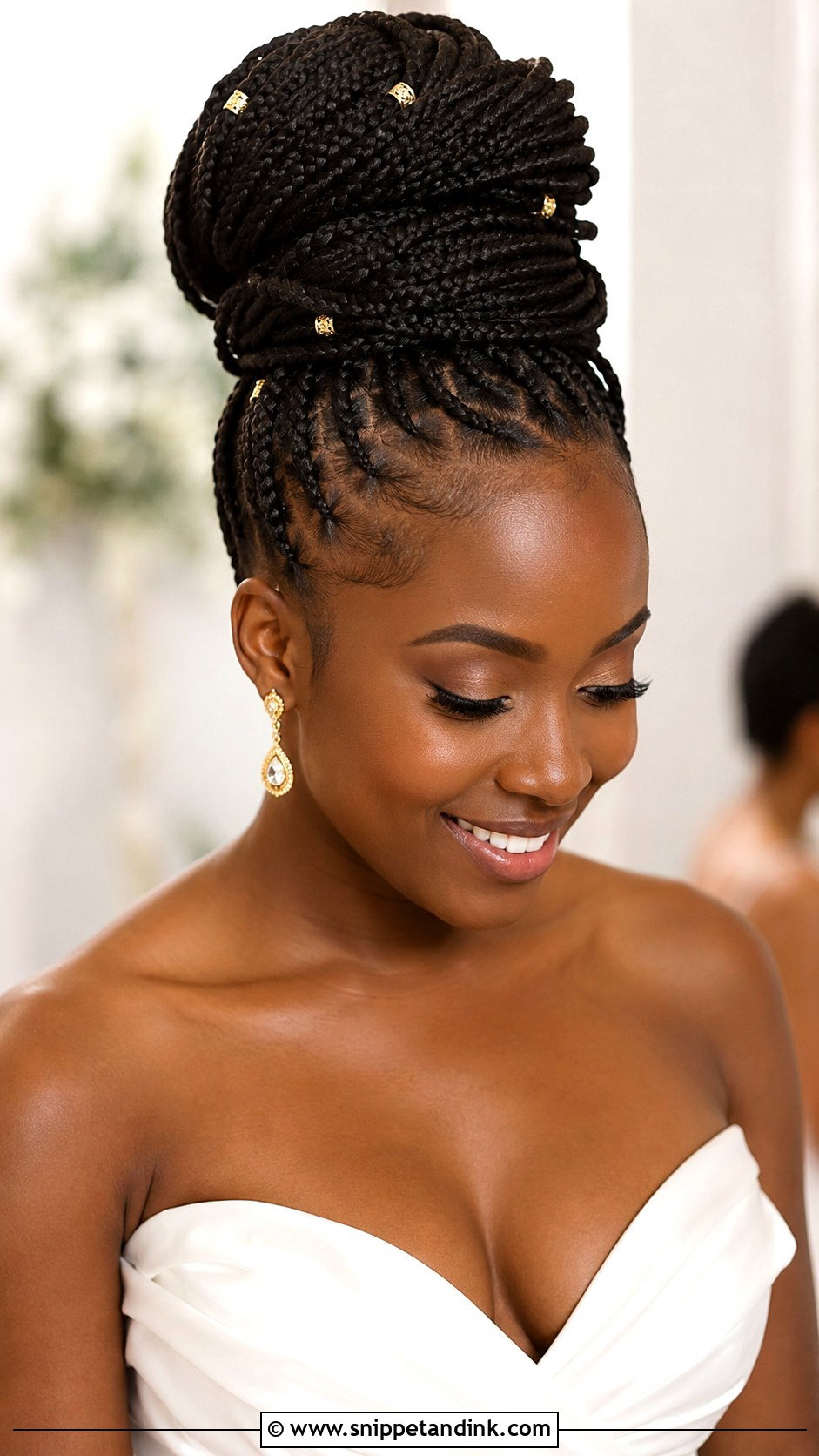 Box Braids Bun Wedding - Snippet and Ink - 15 Wedding Box Braids