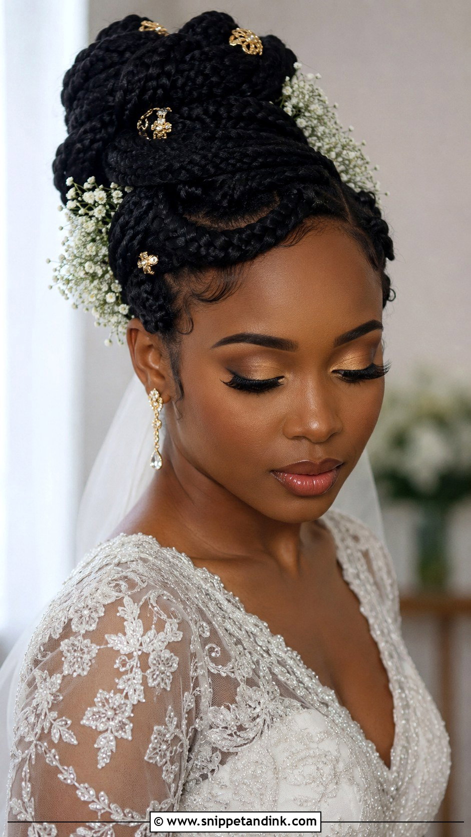Box Braids Twisted Updo - Snippet and Ink - 20 Box Braids Wedding Hairstyles