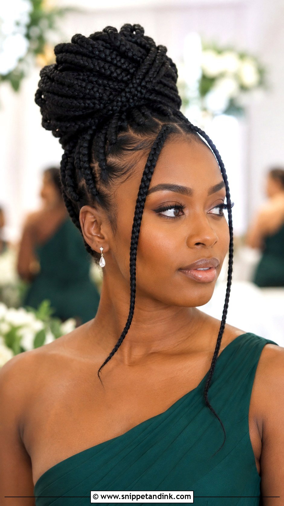Box Braids Updo For Black Bridesmaid - Snippet and Ink - 20 Bridesmaid Hairstyles Black Hair