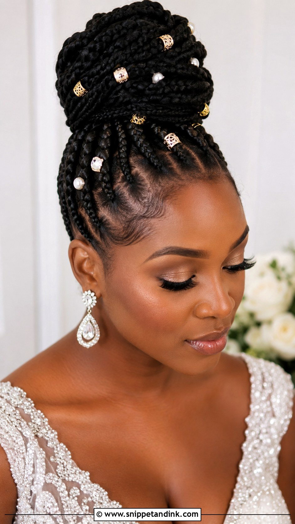 Box Braids Updo for Wedding - Snippet and Ink - 20 Wedding Hair Styles Black Women