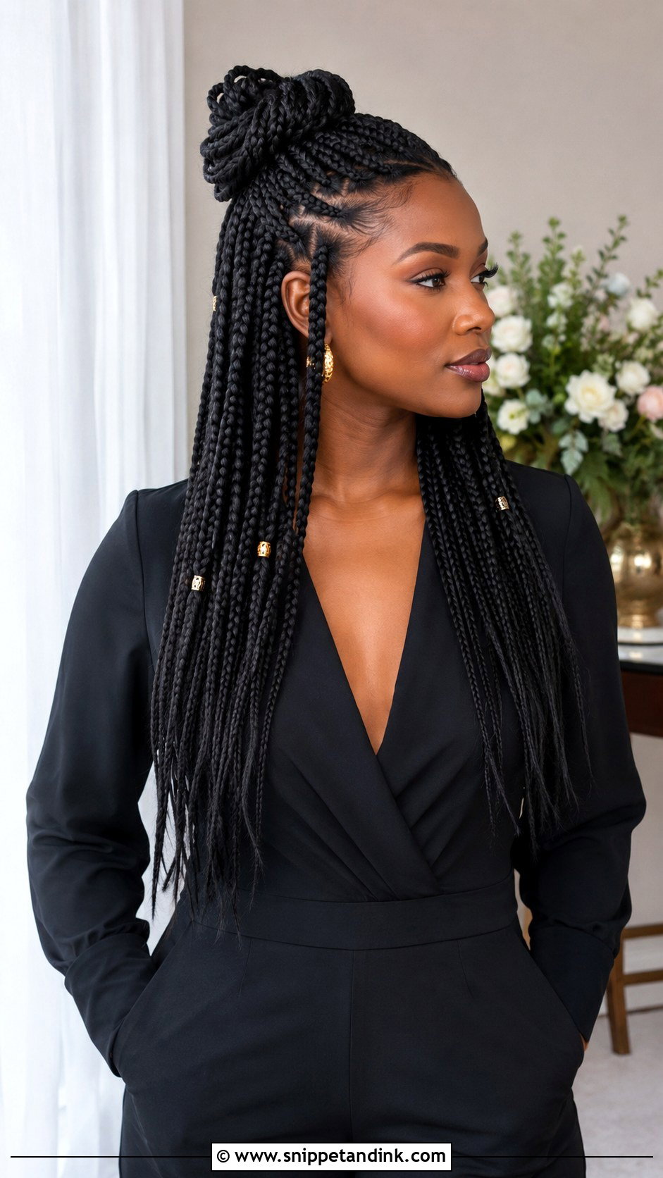 Box Braids Wedding Guest Hairstyle - Snippet and Ink - 15 Wedding Guest Hairstyles for Black Women