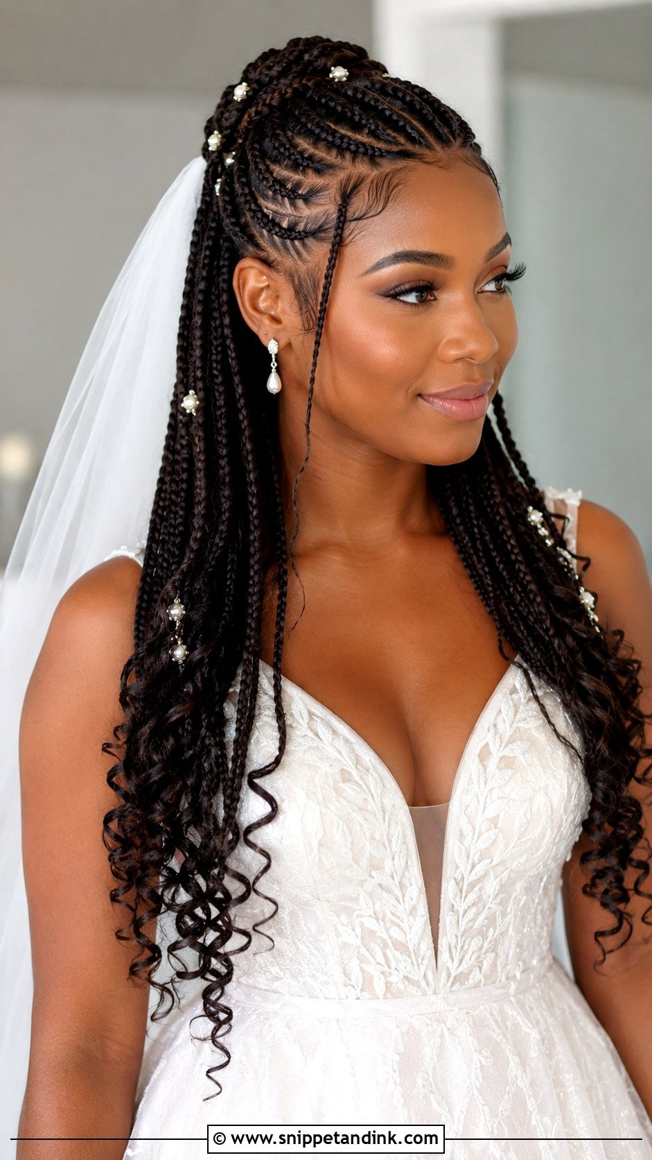 Box Braids Wedding Hairstyle - Snippet and Ink - 15 Wedding Hairstyles with Braid