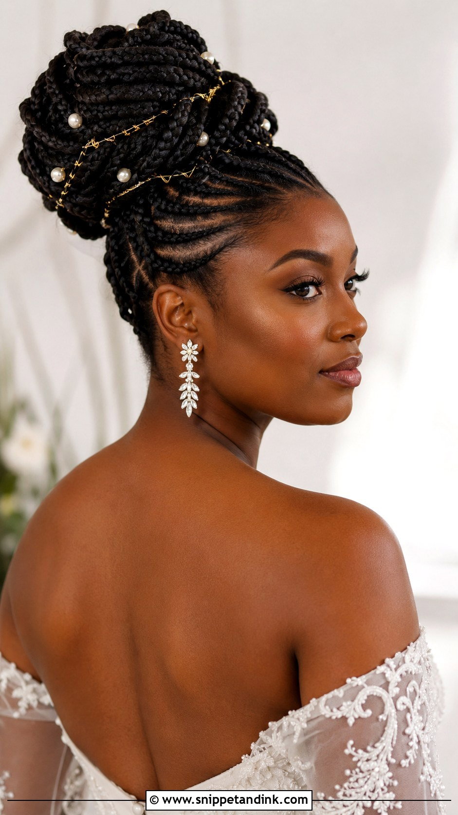 Box Braids Wedding Updo - Snippet and Ink - 25 Bridal Hair Black Women Ideas