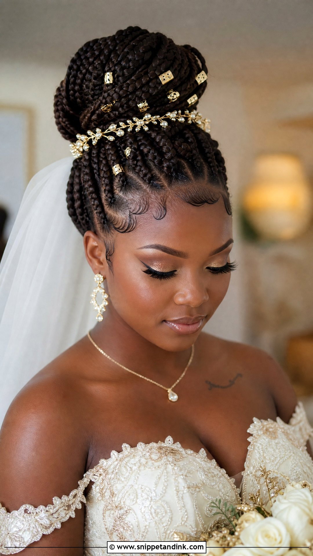 Box Braids Wedding Updo - Snippet and Ink - 15 Braided Wedding Hairstyle Ideas