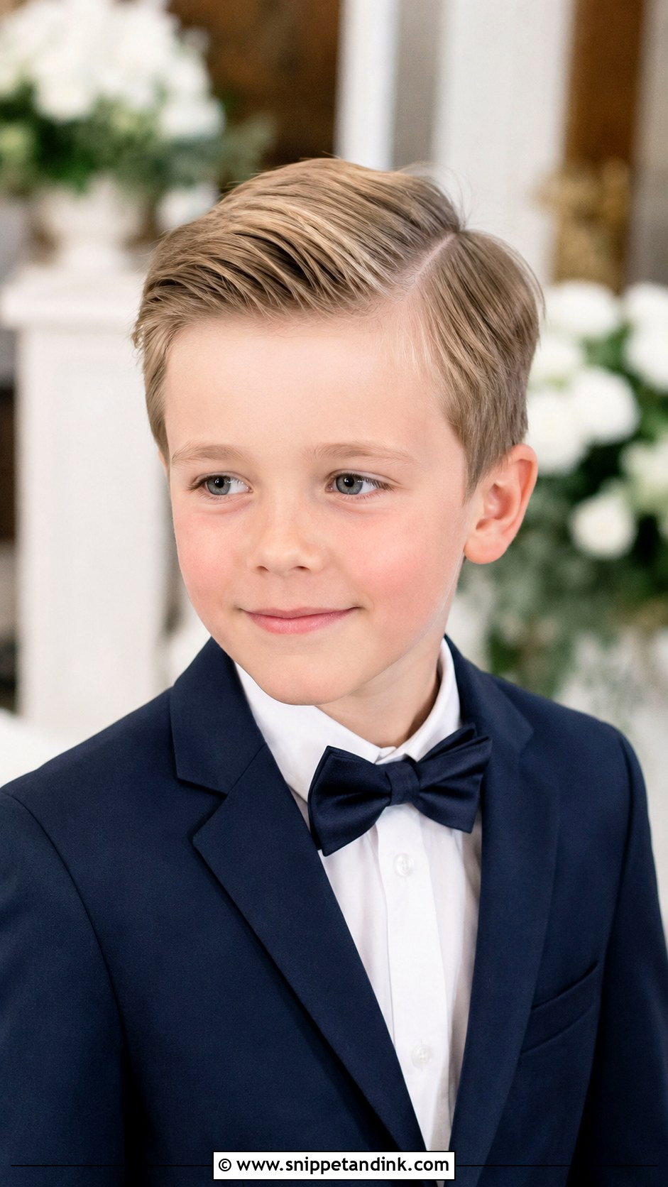 Boys Wedding Side Part Hairstyle - Snippet and Ink - 15 Wedding Hairstyles for Children