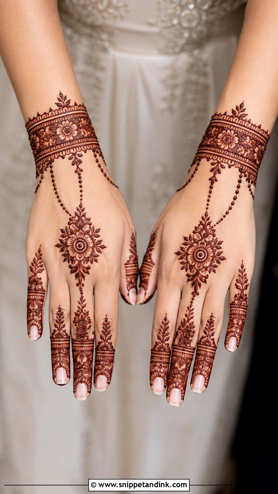 Bracelet Back Hand Mehndi Design - Snippet and Ink - 35 Back Hand Mehndi Design Ideas