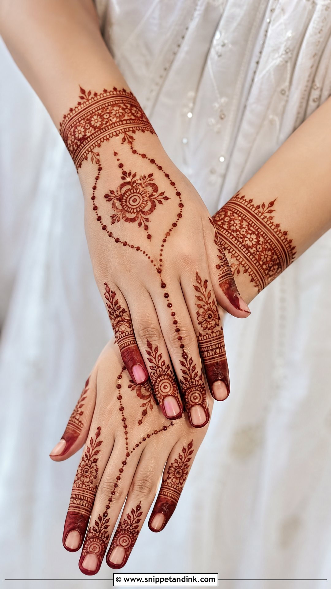 Bracelet Back Hand Mehndi Design - Snippet and Ink - 35 Stylish Back Hand Mehndi Designs