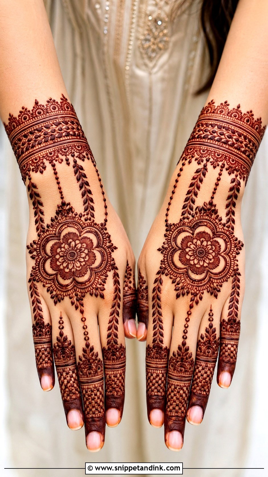 Bracelet Bharwa Mehndi Design - Snippet and Ink - 30 Bharwa Mehndi Designs