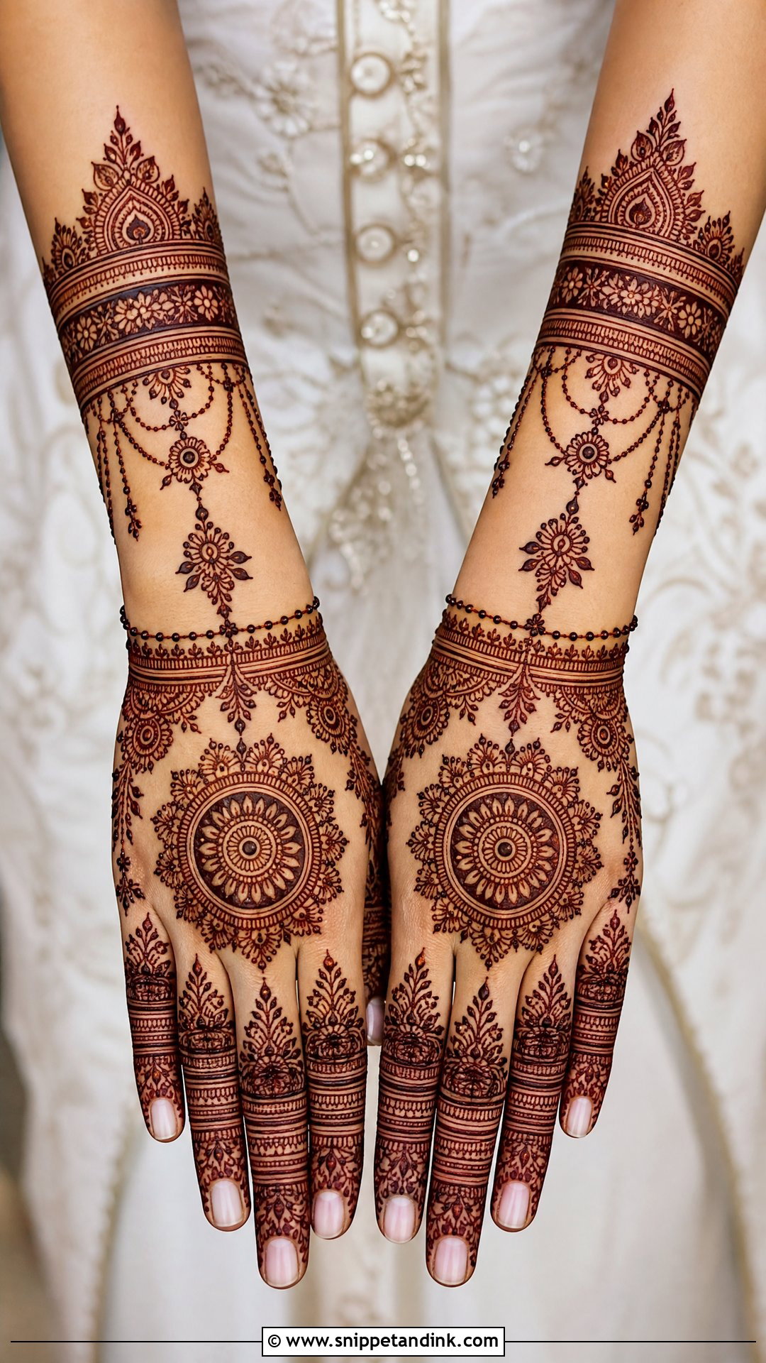 Bracelet Bridal Back Full Hand Mehndi Design - Snippet and Ink - 25 New Bridal Back Full Hand Mehndi Designs