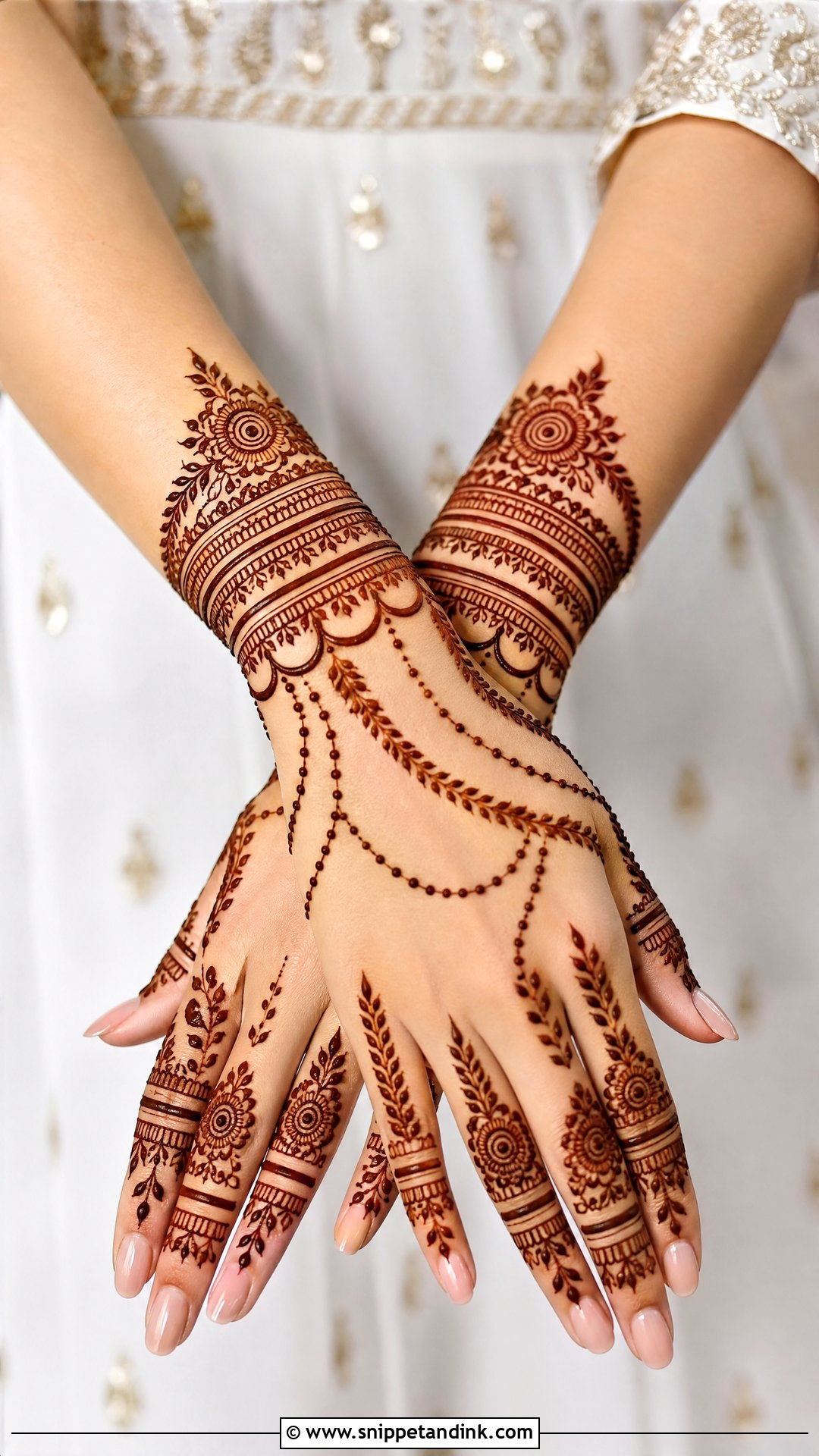Bracelet Bridal Back Hand Mehndi Design - Snippet and Ink - 20 Latest Bridal Back Side Mehndi Design Ideas