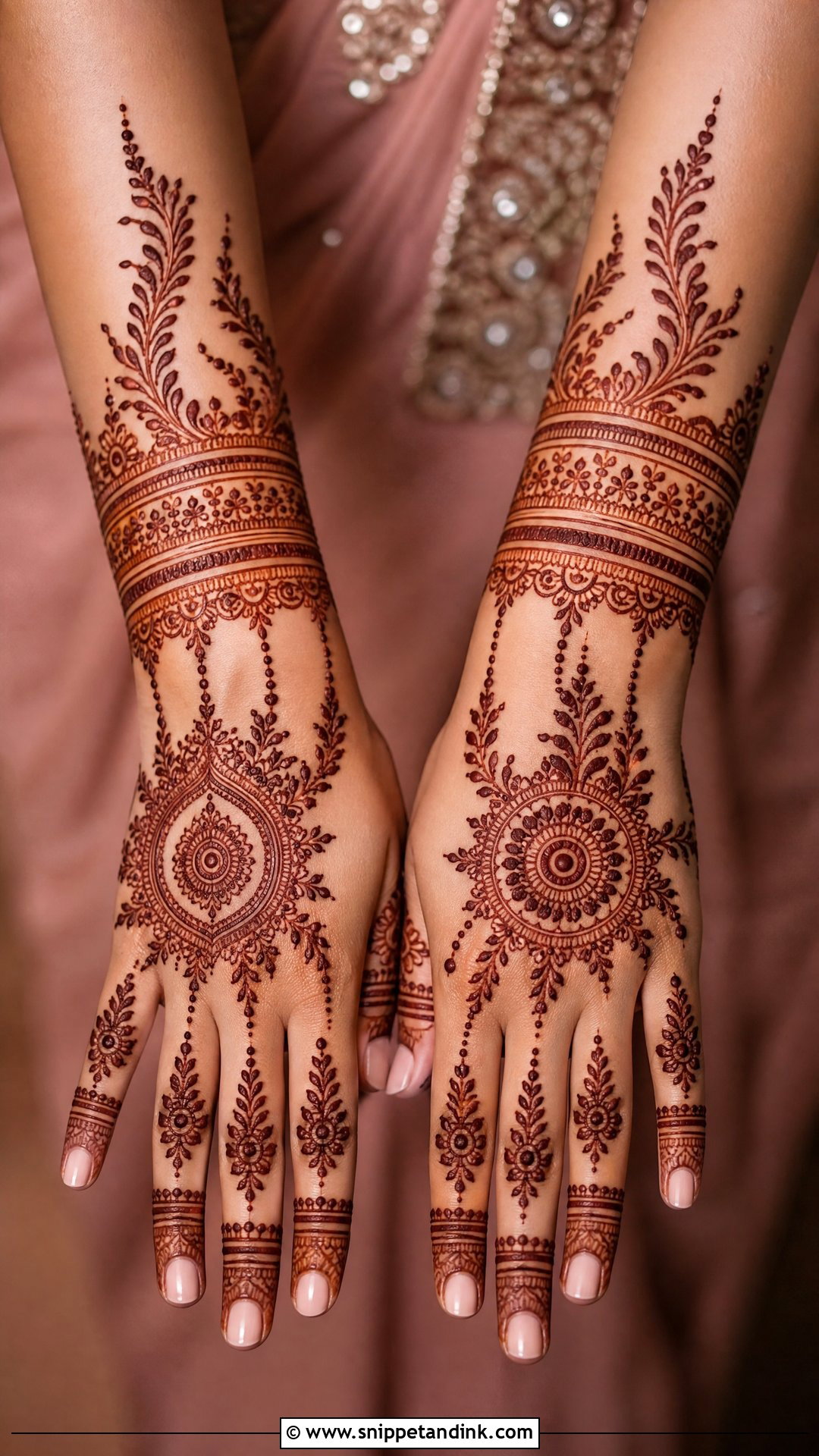Bracelet Bridal Back Hand Mehndi Full Hand - Snippet and Ink - 20 Simple Easy Full Hand Bridal Back Hand Mehndi Designs