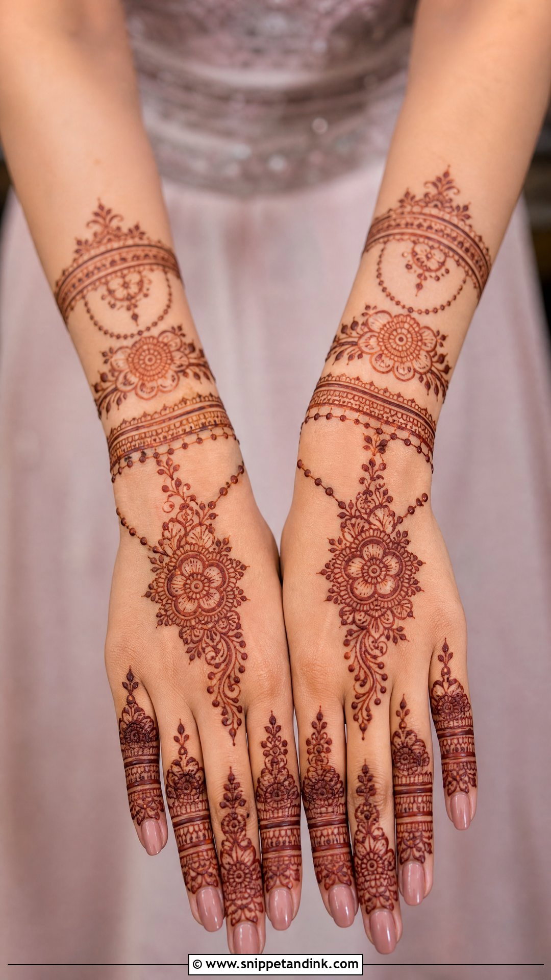 Bracelet Bridal Mehndi Design - Snippet and Ink - 30 Bride Mehndi Designs