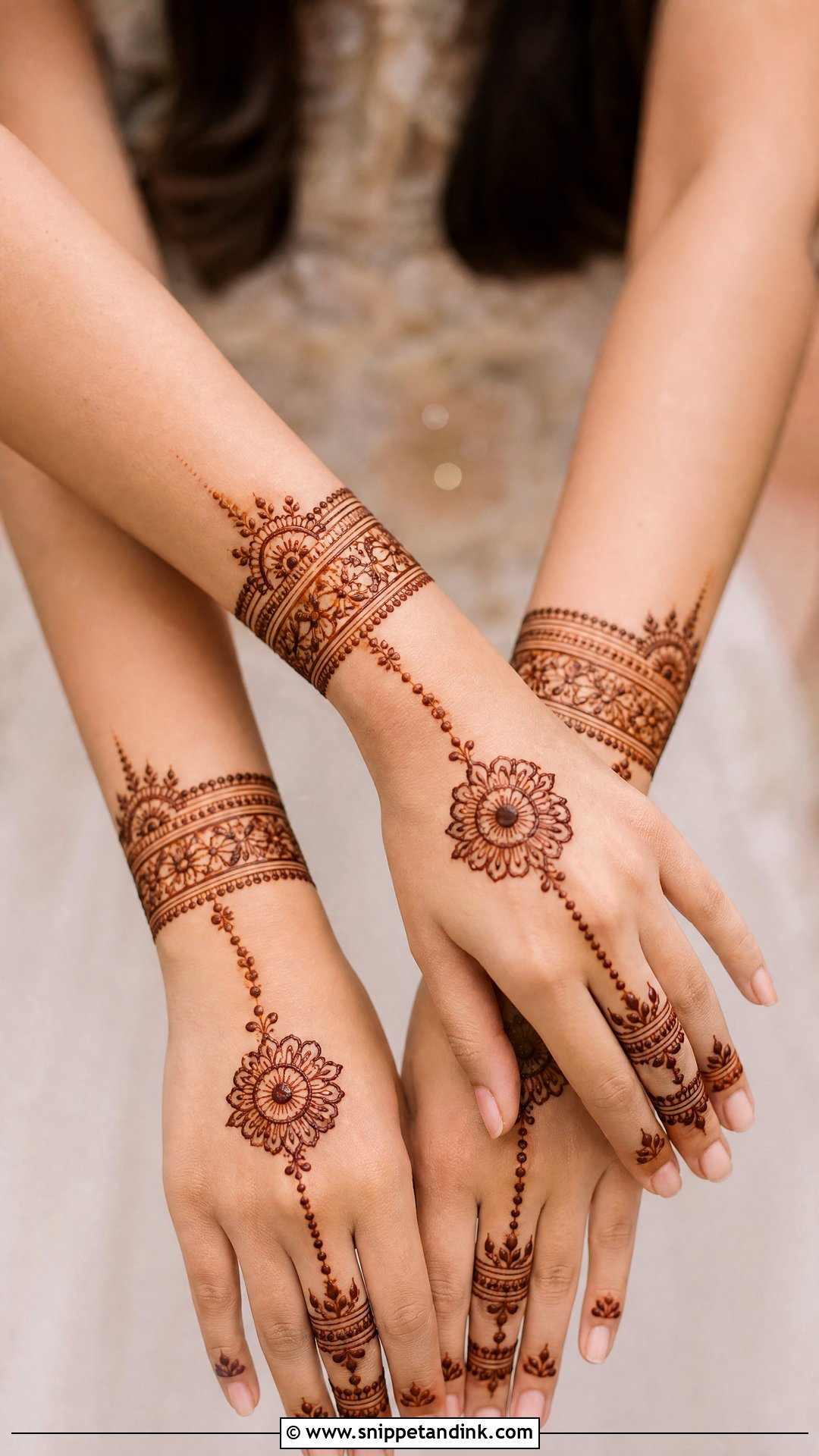 Bracelet Bridal Mehndi Design Back Hand - Snippet and Ink - 25 Bridal Mehndi Designs Back Hands