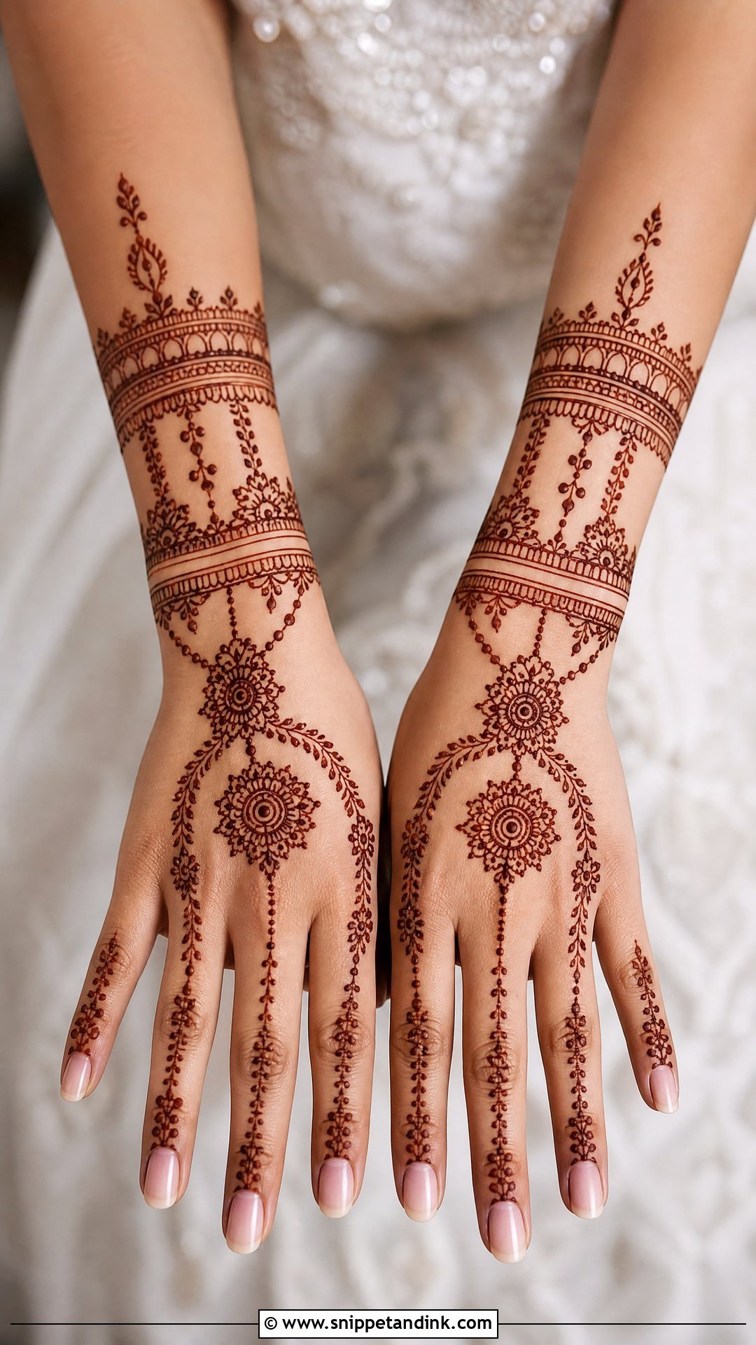 Bracelet Bridal Wedding Henna Design - Snippet and Ink - 30 Wedding Henna Designs