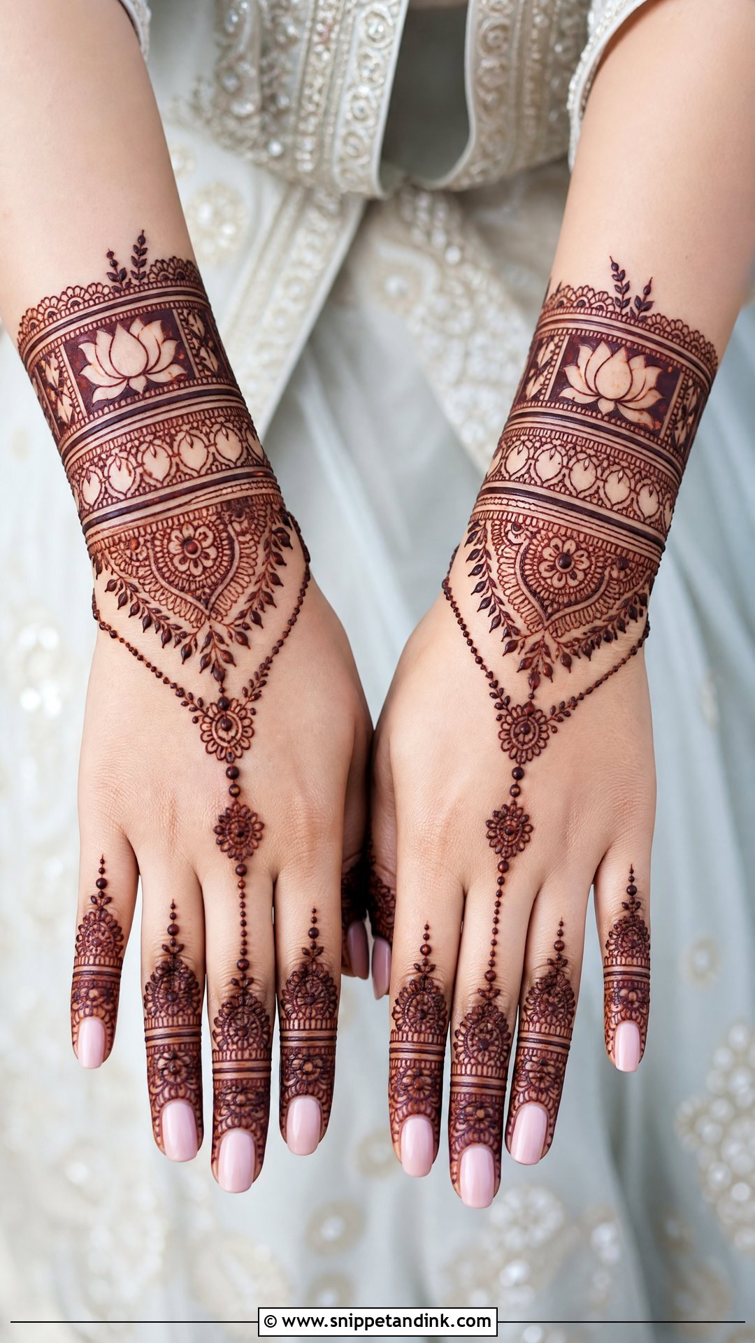 Bracelet Dulhan Back Hand Mehndi Design - Snippet and Ink - 25 Dulhan Back Hand Mehndi Designs