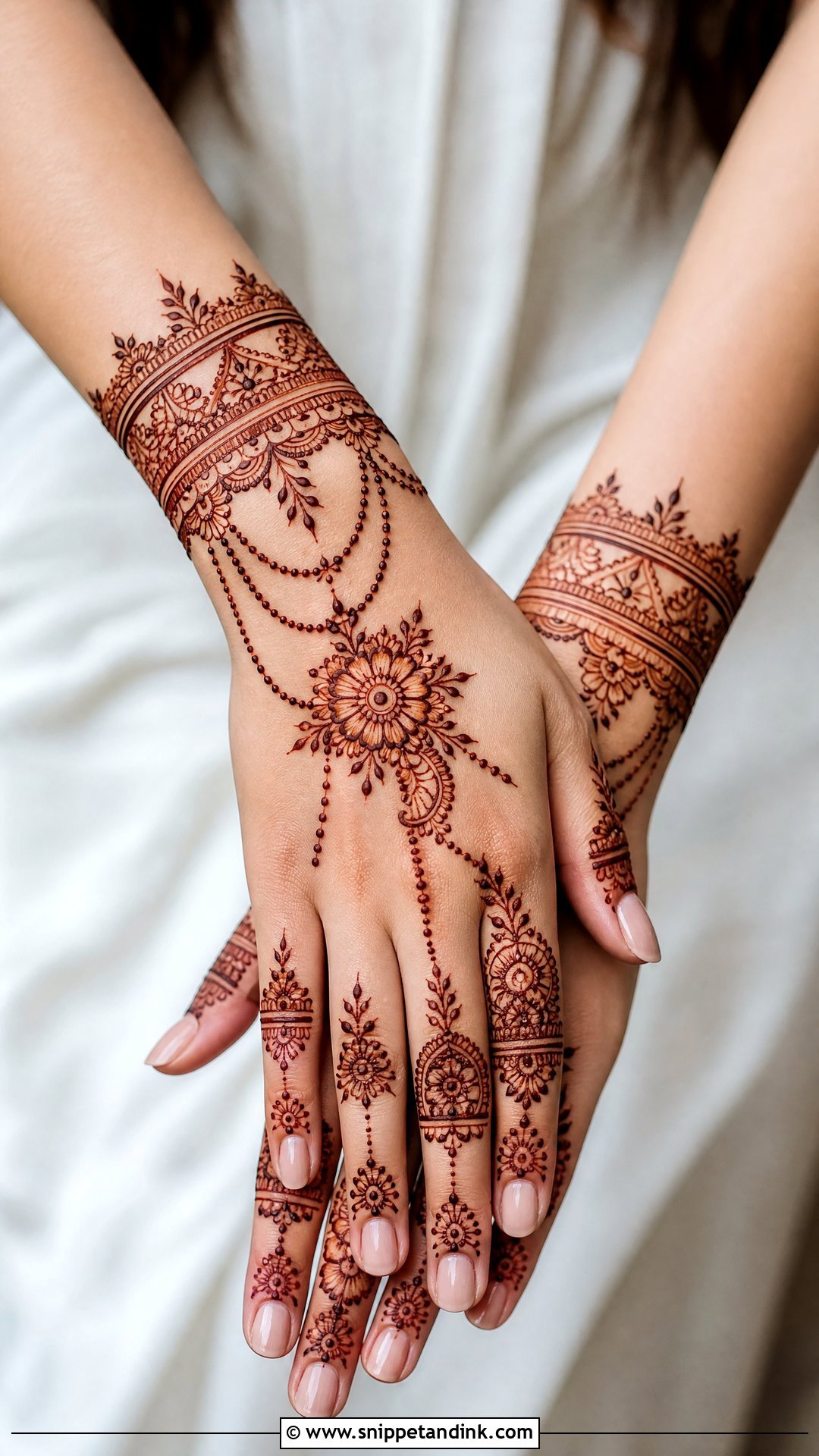 Bracelet Engagement Mehndi Design - Snippet and Ink - 20 Simple Engagement Mehndi Ideas